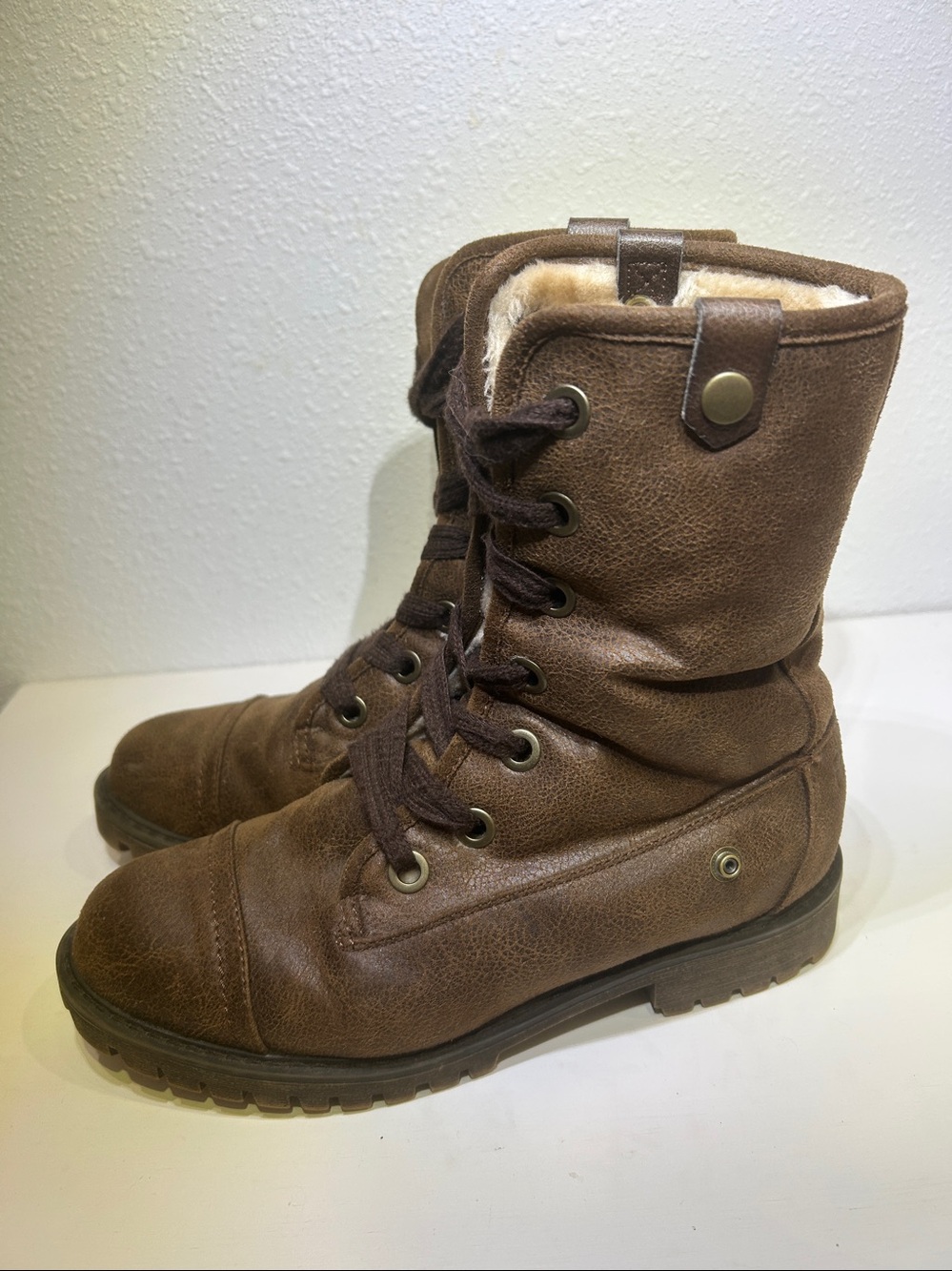 Roxy Bruna ll Convertible Faux Fur Lined Combat Boots |Size 7 - Picture 10 of 13